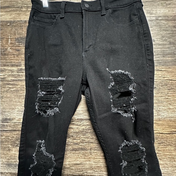 Hollister Black Skinny Distressed Jeans - Picture 6 of 8